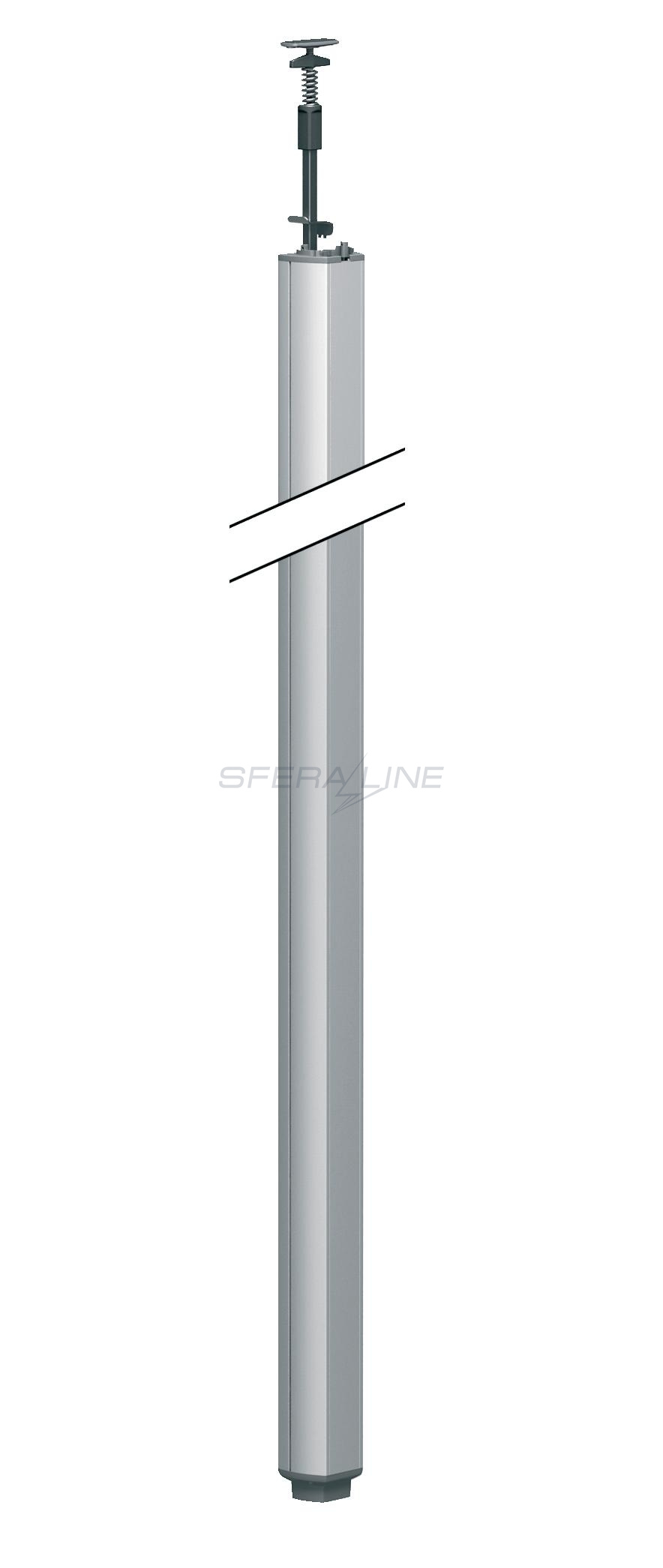 Сервисная стойка 1-сторонняя распорная 3,50-3,90м OptiLine 45, анодированный алюминий
